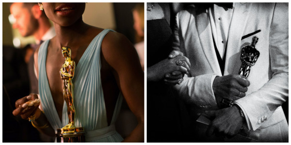 Lupita Nyong'o, '12 años de esclavitud' y Matthey McConaughey, 'Dallas Buyers Club' con su premios Oscar 2014.