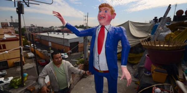 Donald Trump convertido en Judas de cartón será quemado en México