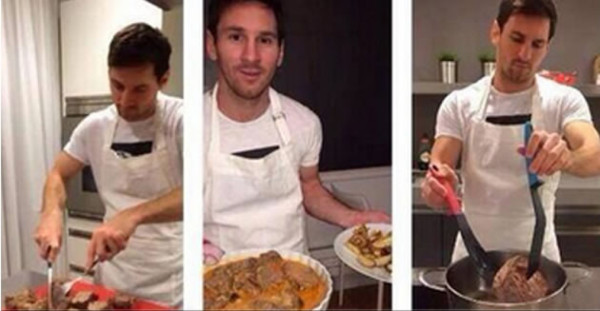 Vídeo: Messi cocina tras perder una apuesta