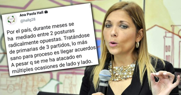 Ana Paola Hall: 'La confianza se logra con consensos no con posturas intransigentes'  