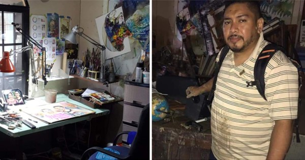'Tengo pesadillas con el agua': pintor hondureño perdió todo por huracanes y solo quiere volver a trabajar