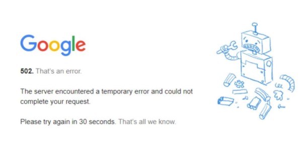 Google sufre una caída a nivel mundial, que ya está resuelta