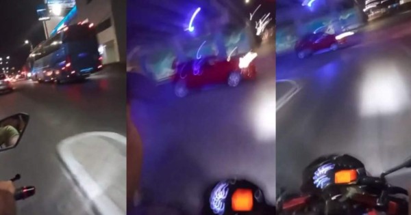 Video impactante: Graba su propia muerte cuando choca contra un vehículo