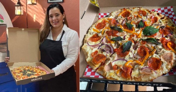 Pizzas elaboradas en horno de barro de psicóloga sampedrana son éxito en la ciudad