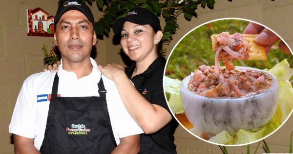 Pareja emprendedora arrasa con venta de ceviche peruano en San Pedro Sula