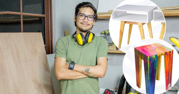 Joven progreseño diseña y vende modernos muebles de madera