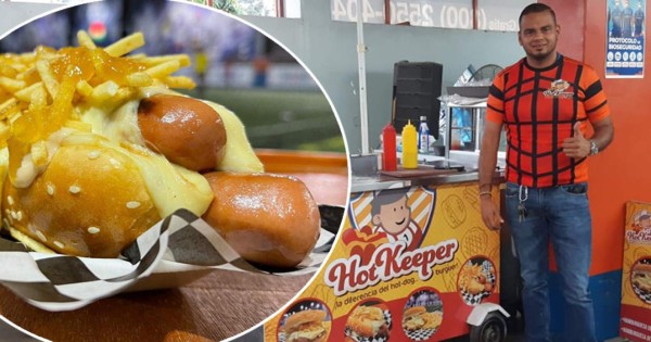 Sampedrano vende sabrosos hot dogs y hamburguesas en canchita de fútbol