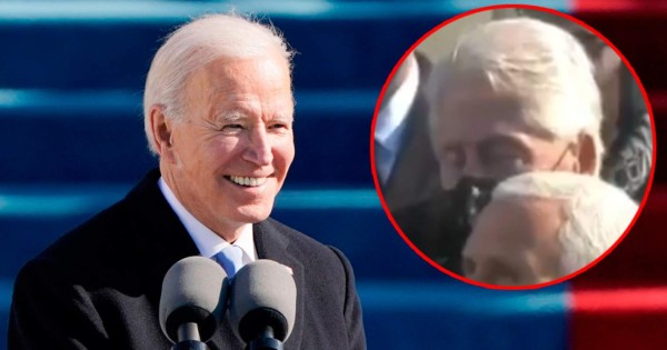 VIDEO: Bill Clinton se durmió en la toma de posesión de Biden