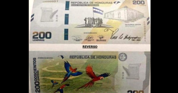 En septiembre circulará billete de L200 por Bicentenario de Independencia