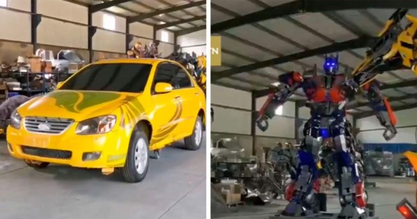 Viral: hombre convierte autos viejos en increíbles 'Transformers'