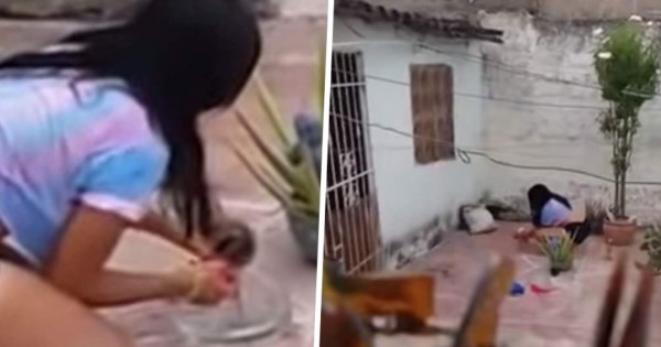 Video viral: vecino descubre a mujer haciendo la brujería del amarre