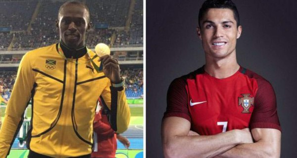 Cristiano Ronaldo felicitó a Usain Bolt tras su papel en Río de Janeiro