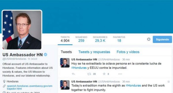 Embajador de EUA satisfecho con extradición de hondureño