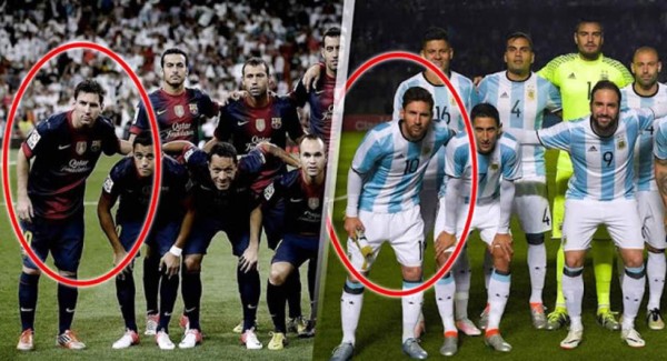 Conocé el secreto oculto de Messi al momento de posar