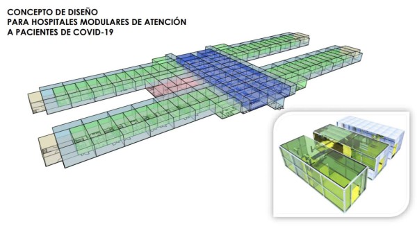 Proponen construir hospital modular para atender casos de COVID-19