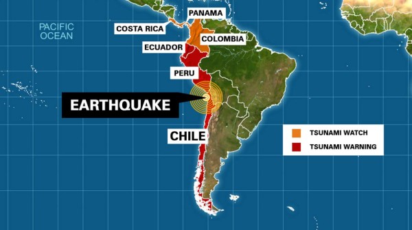 Honduras emitió alerta de tsunami en el Pacífico tras sismo en Chile