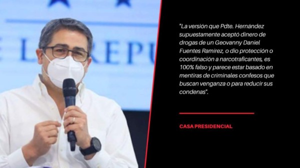 Casa Presidencial: 'Es 100% falso y parece estar basado en mentiras de criminales confesos'