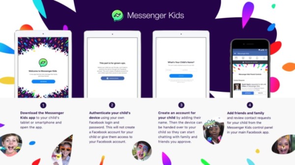 Facebook lanza versión de Messenger para niños