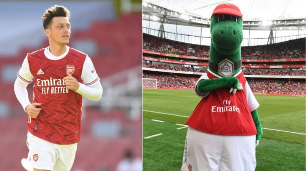 Mesut Özil rescata a la mascota del Arsenal con un gesto espectacular