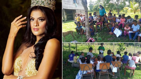 Dayana Bordas, Miss Honduras Mundo, busca construir aulas a niños en comunidad misquita
