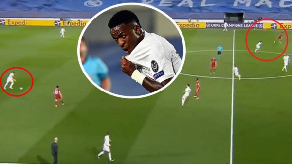 Espectacular pase de Toni Kroos y gran definición de Vinicius para su golazo ante Liverpool