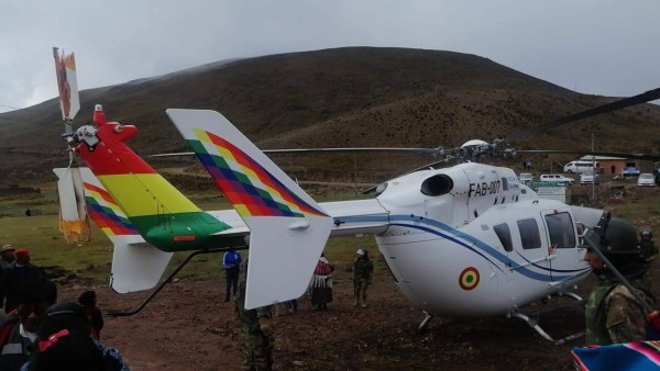 Evo Morales anuncia investigación por falla mecánica de su helicóptero