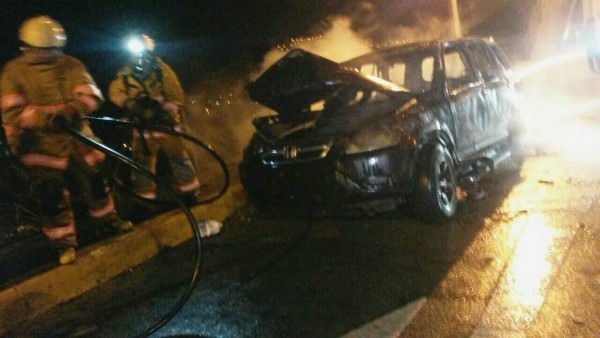 Queman automóvil utilizado en masacre de Tegucigalpa