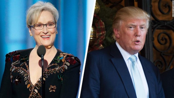 Donald Trump llama 'sobrevaluada' y 'lacaya' a Meryl Streep