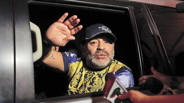 Diego Armando Maradona de vacaciones en Nicaragua