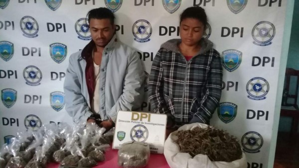 Caen dos personas por presunto tráfico de drogas en Siguatepeque