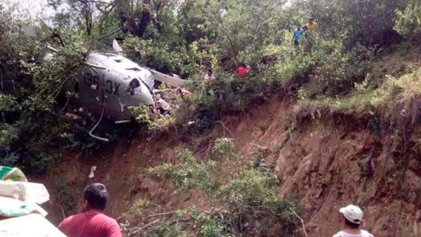 Cae helicóptero con ayuda para víctimas de terremoto en Oaxaca