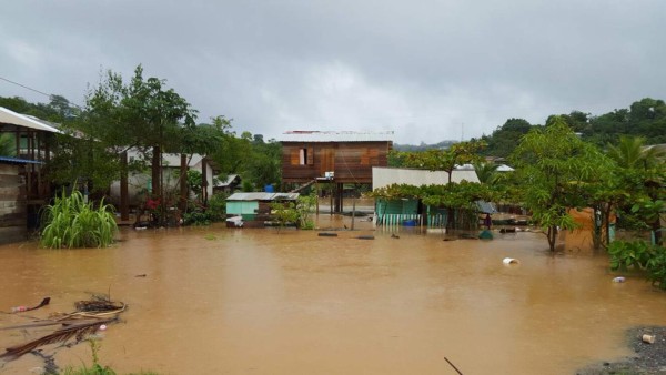 Lluvias destruyen e inundan viviendas en Islas de la Bahía