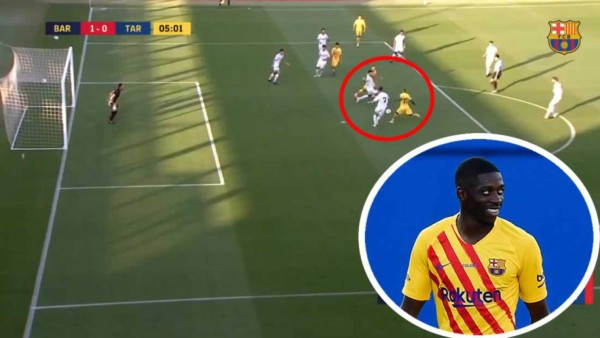 VIDEO: El primer gol de la era Koeman en el Barça lo marcó Dembélé