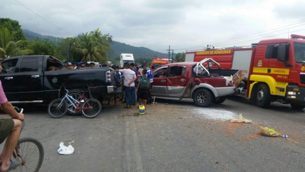 Dos heridos deja accidente vial en la aldea Toyos de El Negrito