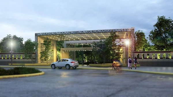 Muro perimetral mejorará la imagen de la Universidad del Valle de Sula
