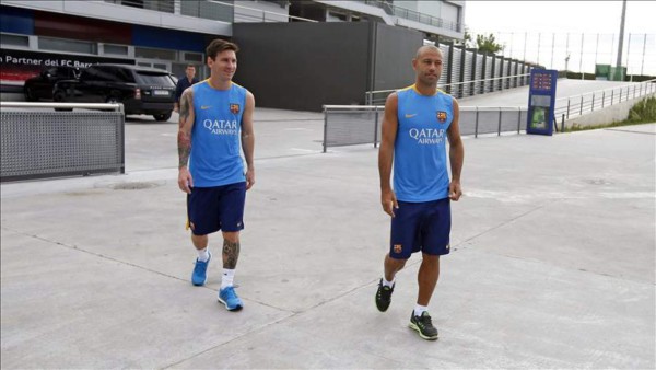 Messi y Mascherano reaparecen cuatro días antes de lo previsto
