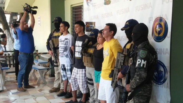 Capturan a cuatro presuntos extorsionadores en San Pedro Sula