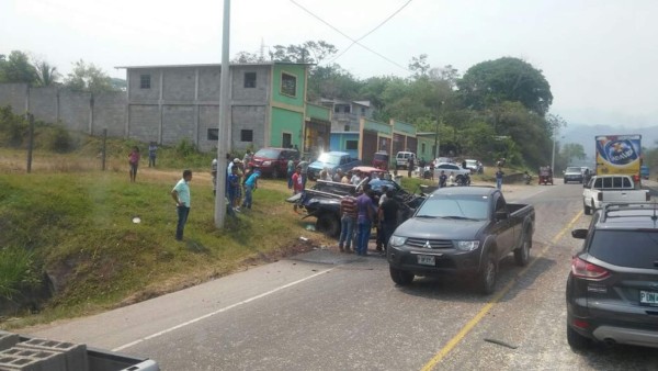 Varios heridos deja accidente vial a la altura de Taulabé
