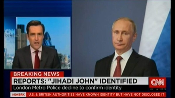 Video: CNN confunde al verdugo de ISIS con Putin
