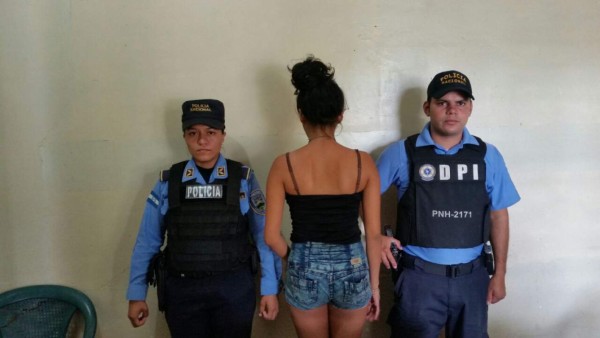 Wendy Nayeli Tróchez Muñoz fue detenida por la Policía Preventiva.