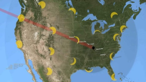 Eclipse total de sol en Estados Unidos será raro y el más observado en la historia