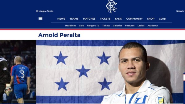 Rangers escocés guardará minuto de silencio en memoria de Arnold Peralta