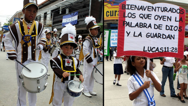 Los niños de Honduras lucen sus mejores galas en los desfiles patrios