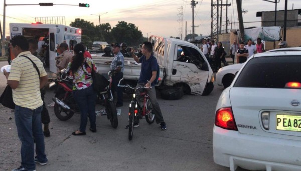 Siete heridos, entre ellos un niño, en el bulevar del este de San Pedro Sula