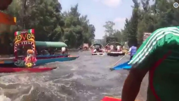 Video: Sismo estremece góndolas en Xochimilco, México