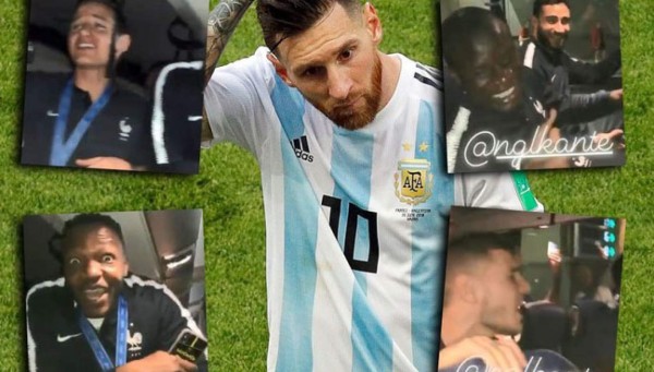 Video: Futbolistas de Francia se acuerdan de Messi en plena celebración