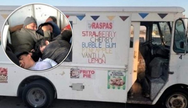 Descubren a migrantes en un camión de helados en Texas