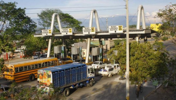 Aumentan a L12 peaje en San Pedro Sula