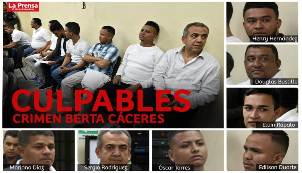 Unas 100 pruebas fueron presentadas para incriminar a 7 de los 8 imputados en asesinato de Berta Cáceres