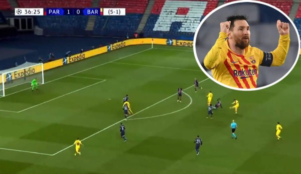 ¡Zurdazo imparable! El tremendo golazo de Messi contra el PSG en la Champions League